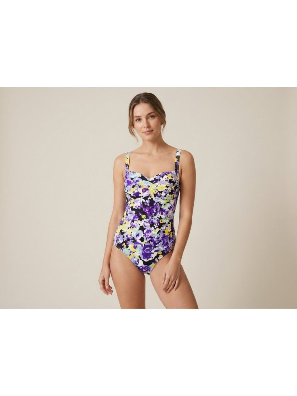 Floral Womens Swim suit  Bathing Suit One Piece Sz 14 Cottagecore Vacation Beach